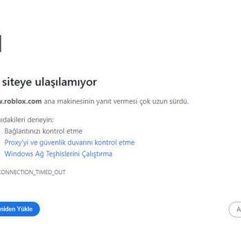 Roblox Yanıt Verme Çok Uzun Sürdü Hata