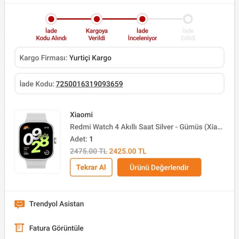 Bittibitiyor.com.tr Trendyol Ürün İade Sureci
