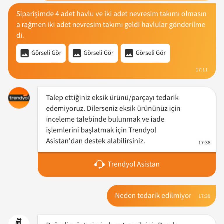 Trendyol Eksik Ürün Gönderimi Ve İlgilenilmemesi
