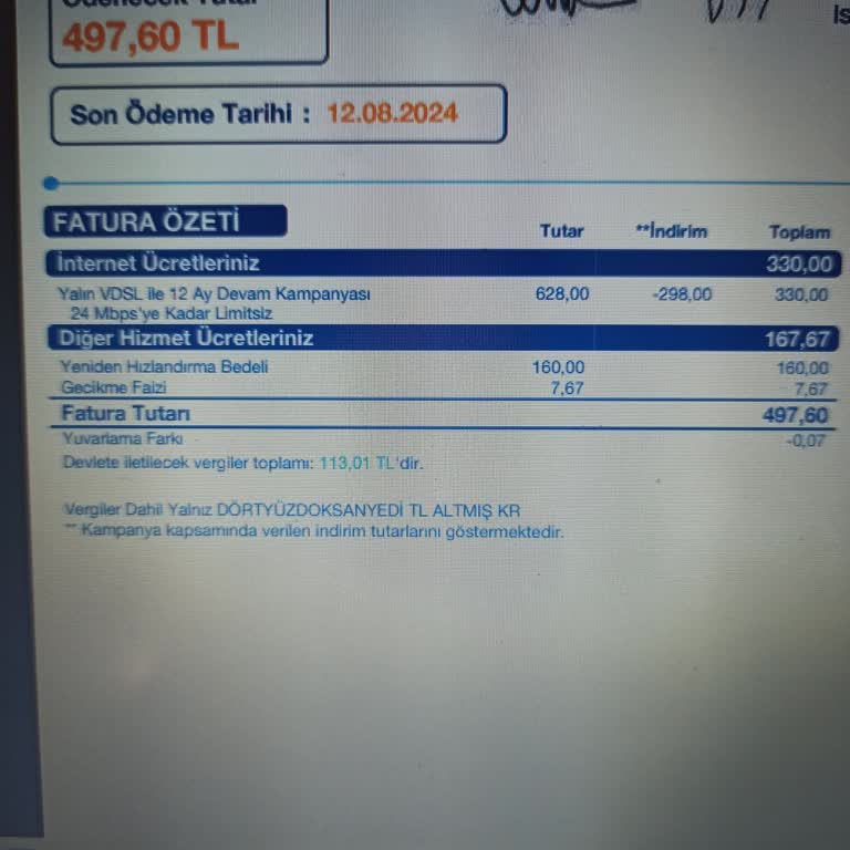 Yeniden Hızlandırma Bedeli Superonline