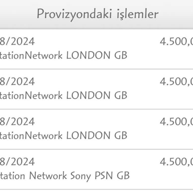 PlayStation Türkiye PSN İzinsiz Harcama Yapılması