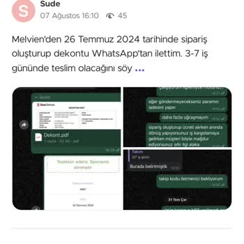 Melvien Ürün Teslim Etmiyor