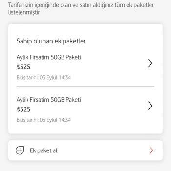 Vodafone Yanımda Uygulamasında Çifte Paket Satışı Sorunu