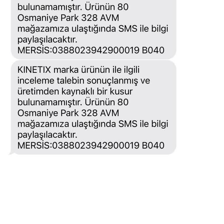 Kinetix FLO Bayisi Değişim Reddetme