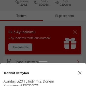 Vodafone Yanlış Taahhüt Ve Yüksek Fatura Problemi
