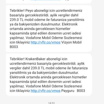 Vodafone Faturama Yansıtılan Hatalı Ücretler