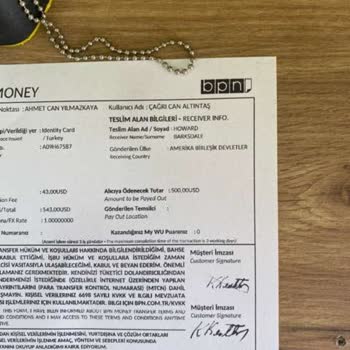 Western Union Bloke Olan Para Gönderim Hakkım