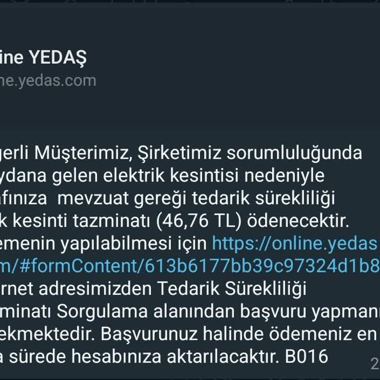 YEDAŞ Başvuru Sürecinde Yaşanan Zorluklar Ve Bildirim Sorunu