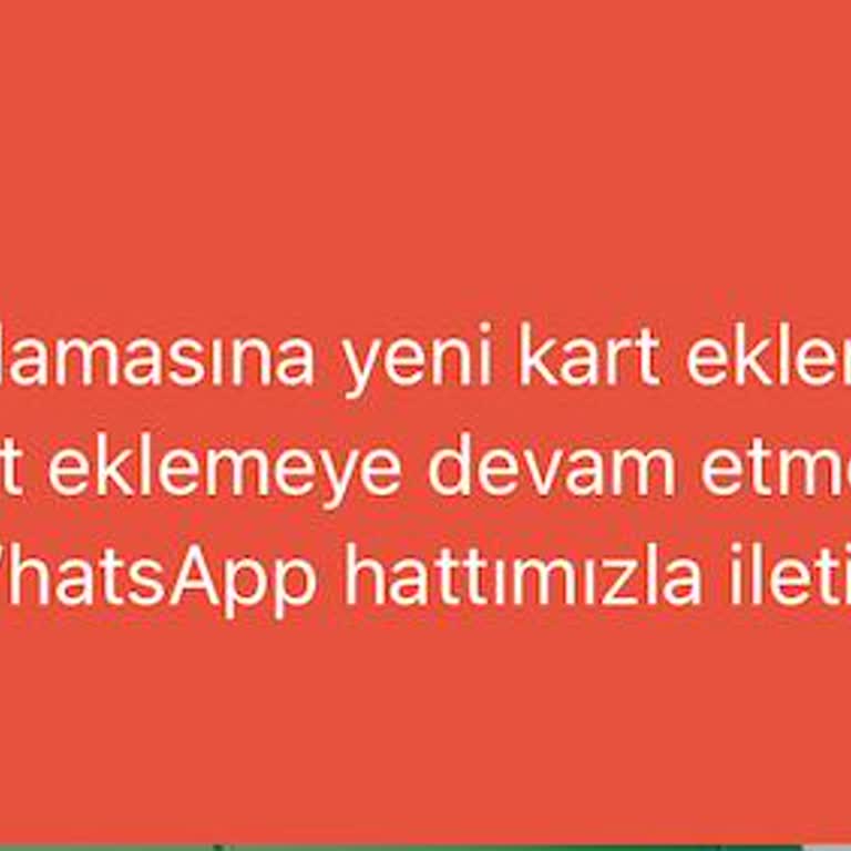 Multinet Kart Ekleme Hatası