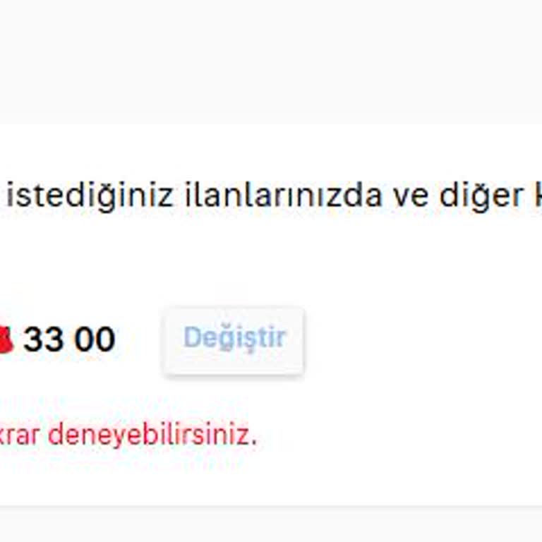 Sahibinden.com Telefon Ekleme Sorunu