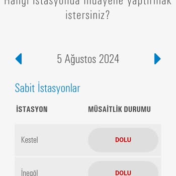 Tüvtürk Muayene İstasyonları Doluluğu Ve Gecikme Cezası