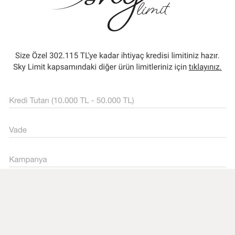 VakıfBank Sky Limit Problemi