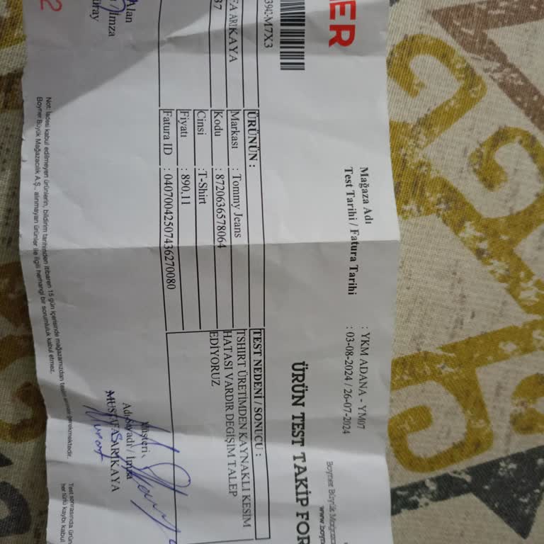 Tommy Jeans T-Shirt Kalite Sorunu Ve Boyner Müşteri Hizmetleri