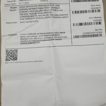 Huawei GT4 Akıllı Saat Ekran Hatasına Servis Aylardır Çözüm Getirmiyor