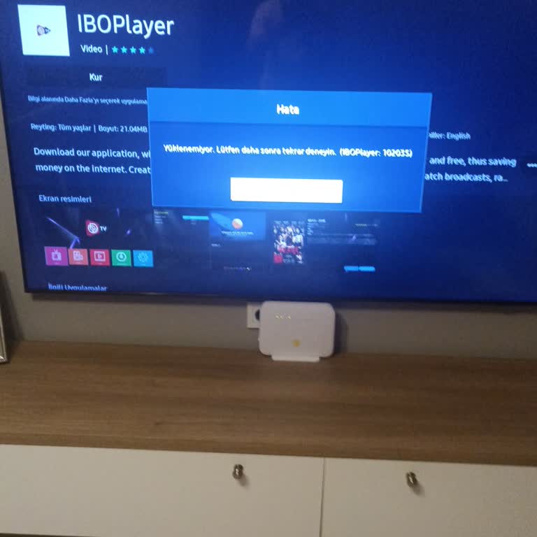 Samsung 65Q60B QLED TV Ye Uygulama İndirirken102035 Hatası Alıyorum.