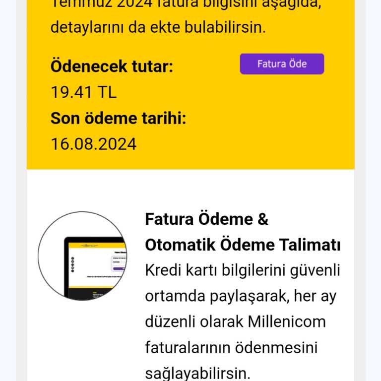 Millenicom Olamayan İnternet Fatura Bedeli?