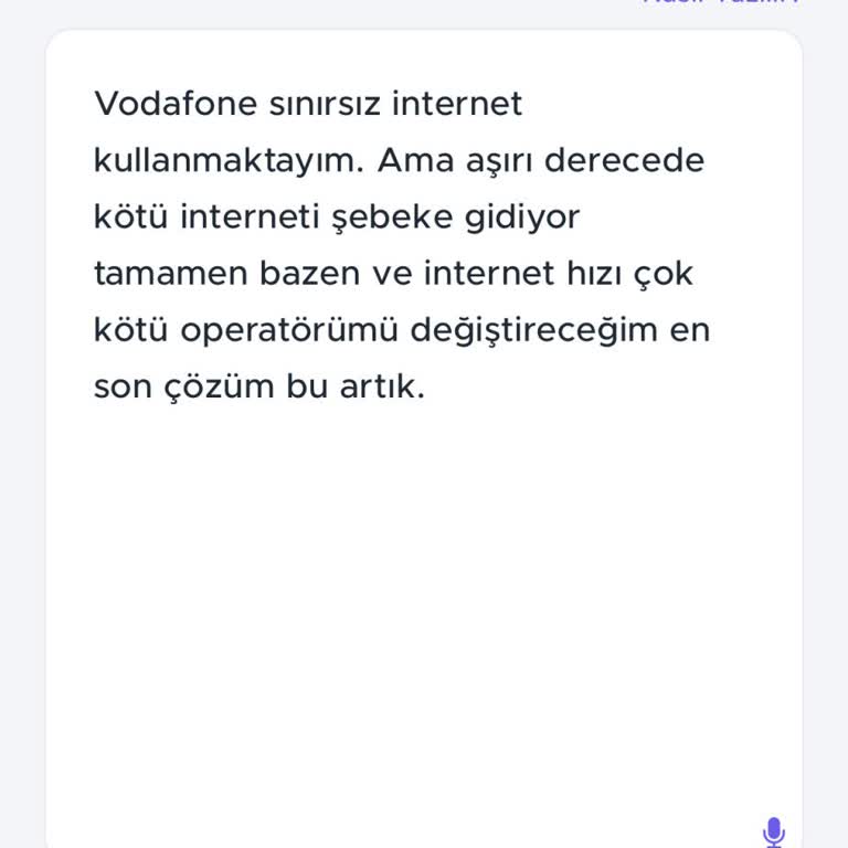 Vodafone İnternet Ve Şebeke Sorunu.