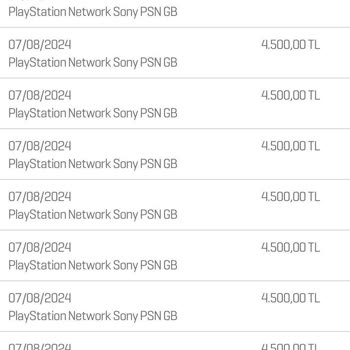 Kredi Kartımdan PlayStation Network Sony İzinsiz/Habersiz Para Çekme