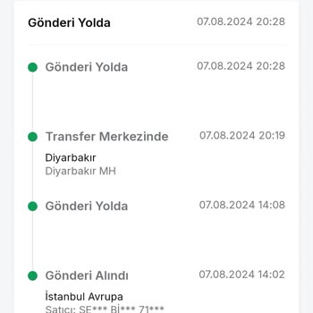 Trendyol Kargom Çıkış İli İstanbul Teslimat Bursa Lakin Diyarbakır'da Görünüyor