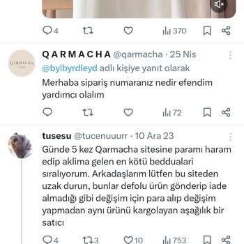 Qarmacha Ürünüm Gönderilmedi Siteye Ulaşamıyorum