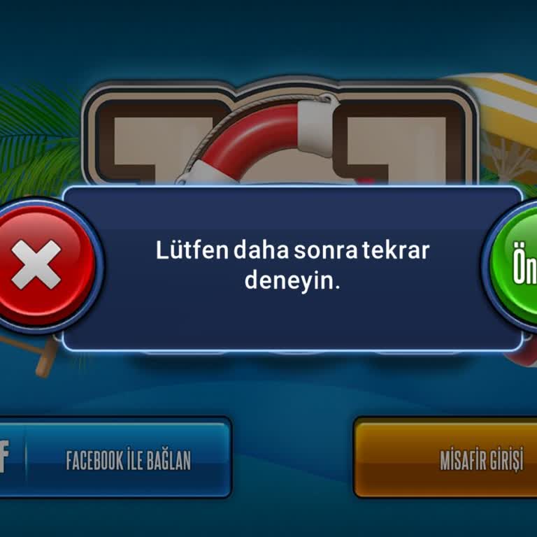 101 Okey Plus Lütfen Tekrar Deneyin Hatası