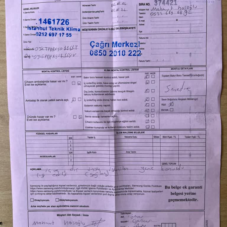 Samsung İstanbul Teknik Klima