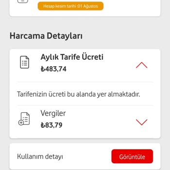 Vodafone Yanlış Faturalandırma Sorunu
