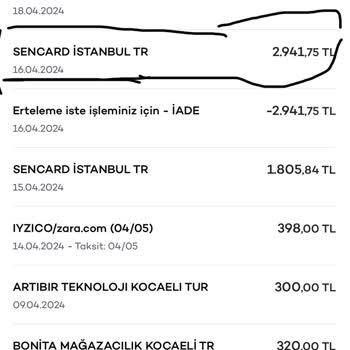 Akbank Yapılmayan Harcamayı Kredi Kartı Ekstre'me Yansıtıyor