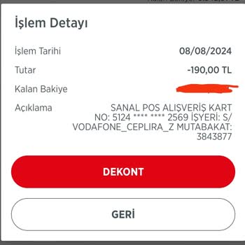 Vodafone Yanımda Uygulamasında 20 GB İnternet Paketi Sorunu