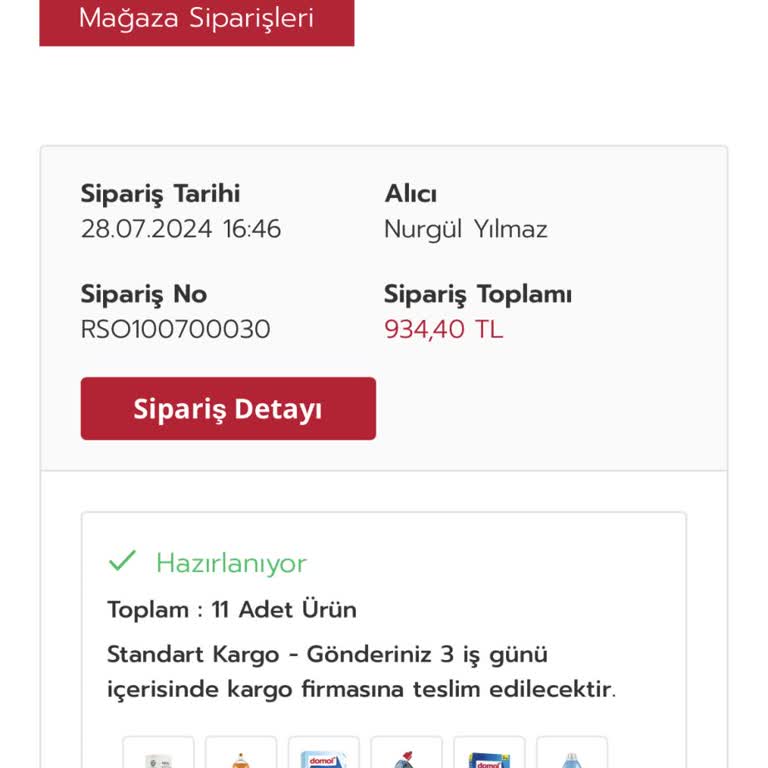 Rossmann Yola Çıkmayan Sipariş