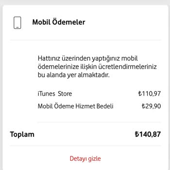 Vodafone Mobil Ödeme Hizmetlerinde Haksız Ücret Kesintisi