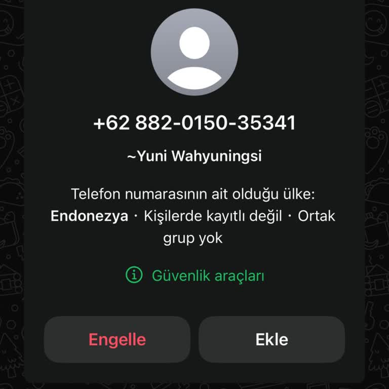 WhatsApp Tan Gelen Finansal Hesap Kesinlikle Bir Bağlantım Yoktur