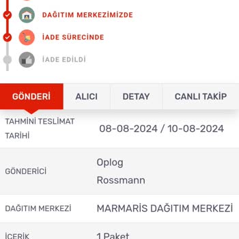 KARGOMsende Teslim Edilmeyen Ürünler