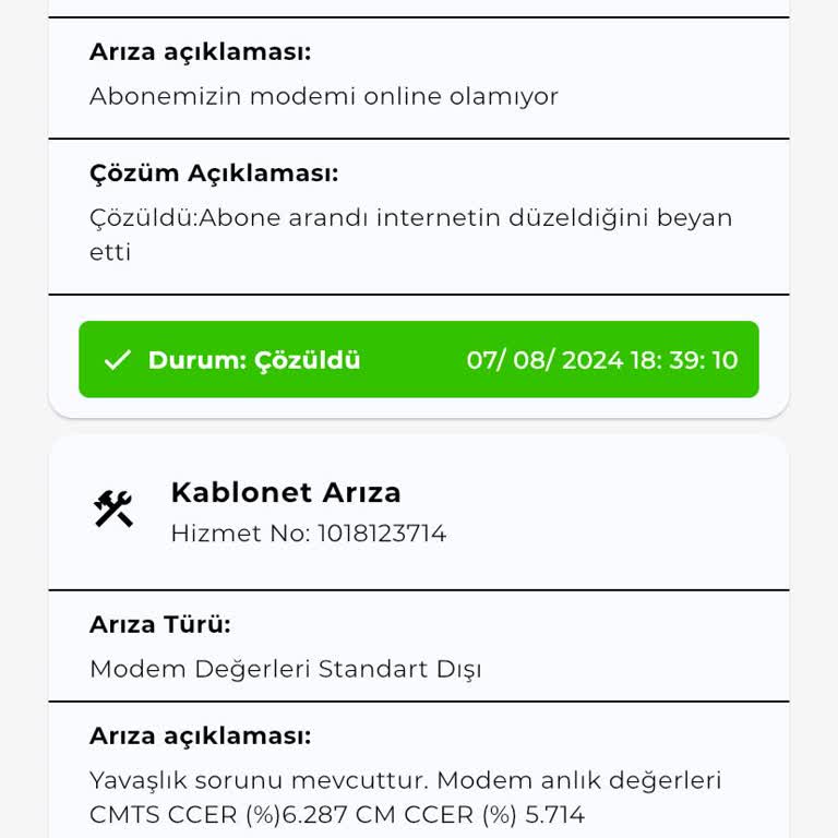 Kablo Net Pişmanlıktır Hiç Sorun Bitmiyor