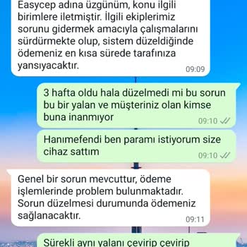 Ödemeniz 1 Saatte Hesabınızda Diyen EasyCep 10 Gündür Paramı Ödemiyor