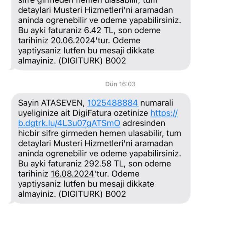 Digiturk İptal Etmeme Rağmen Sürekli Fatura Gönderiyor
