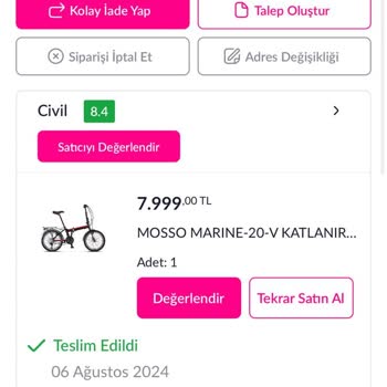 Civil Mağazacılık - Pazarama Hatalı Ürün Gönderimi