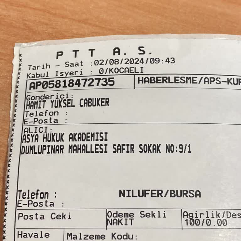 PTT Kargo Hala İl İçi Dağıtımda Şubede Bekliyor.