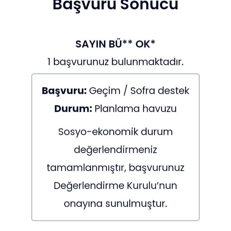 İBB - İstanbul Büyükşehir Belediyesi Geçim Sofra Destek