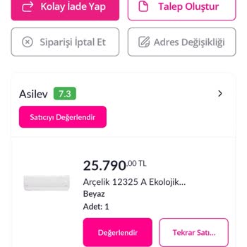 Arçelik Klima Kötü Kokusu Ve Yetersiz Servis Hizmeti