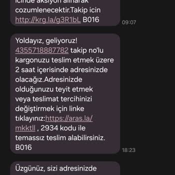 Aras Kargo Günebakan Yalan Atıyor
