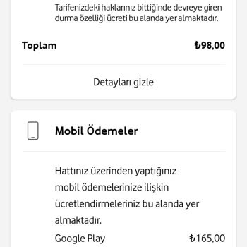 Vodafone Yanlış Fatura Tutarı Ve Çözüm Eksikliği