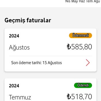 Vodafone Yanlış Fatura Tutarı Ve Çözüm Eksikliği