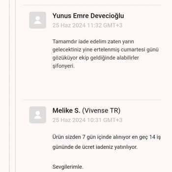 Vivense Ücret İadesi Yapmıyor!