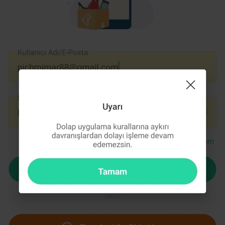 Dolap Uygulaması Keyfi Olarak Hesabımı Engelliyor