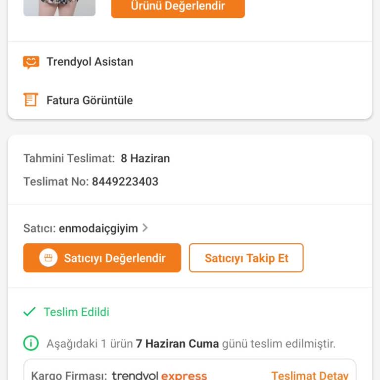 Trendyol Tusse İade Süreci