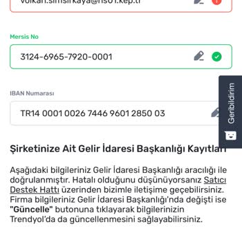 Trendyol Kep Adresi Güncelleme Sorunu