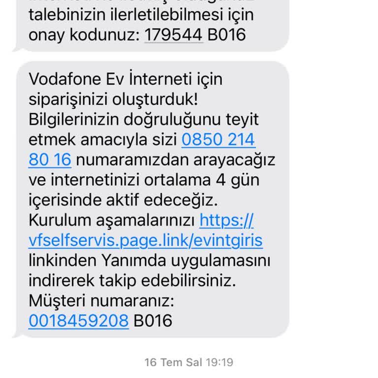 Vodafone Net Başvuruyu İptal Etmiyor