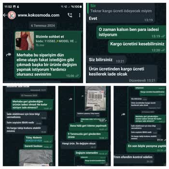 Kokosh Moda Para İadesi Asla Yok!