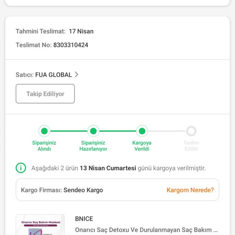 Fua Global Teslim Edilmeyen Ürün